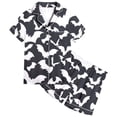 thumbnail image 1 of Halloween Pajamas Kids Size 4-5 Years Girls Holiday Nightwear Short Sleeve Top and Shorts Cozy Homewear Boys Pjs Light Gray, 1 of 4