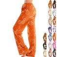 thumbnail image 1 of Halloween Pajamas Pants for Women Cute Halloween Pumpkin Soft Lounge Pj Bottoms Drawstring Elastic Festival Pj Pants Women Saffron XL, 1 of 10
