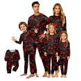 thumbnail image 1 of Halloween Pajamas Set Bloody Handprint Sleepwear Holiday Loungewear Outfit,Allover Red Handprint Pattern Long Sleeve Top Pants Soft Apparel,Festive Autumn Spooky Nightwear Cozy Housewear, 1 of 7
