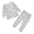 thumbnail image 1 of Halloween Pajamas Unisex 2 Piece Lounge Set Kids Pajamas Set For Boys Girls Sleepwear Toddler Fall Clothes Diy Coloring Pjs Long Seleeve Shirt And Pants Outfit Size 2-9T #02 White,6T, 1 of 3