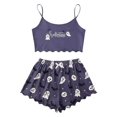 thumbnail image 1 of Halloween Pajamas Women Set Lightweight Comfy Spaghetti Strap Camisole Tops and Shorts 2 Piece Fitted Nightwear Cute Lounge Sets, 1 of 7