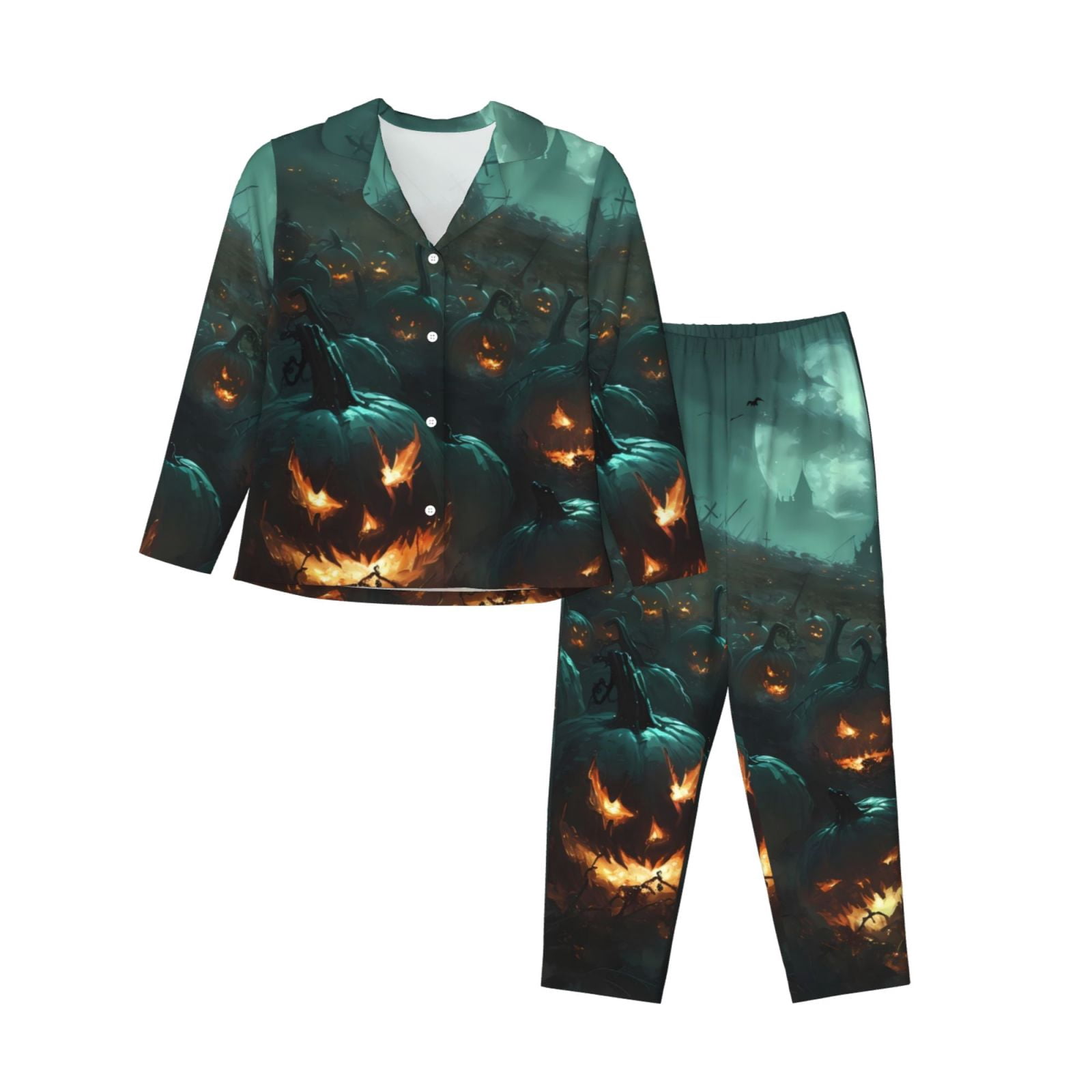 Women's Pajama Set 2 Pieces Halloween Comfort Funny Home Polyester
