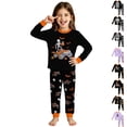 thumbnail image 1 of Halloween Pajamas for Boys Long Sleeve Crew Neck Graphic Sleepwear Lounge Set Pjs for Kids Size 2-10 Years, 1 of 5