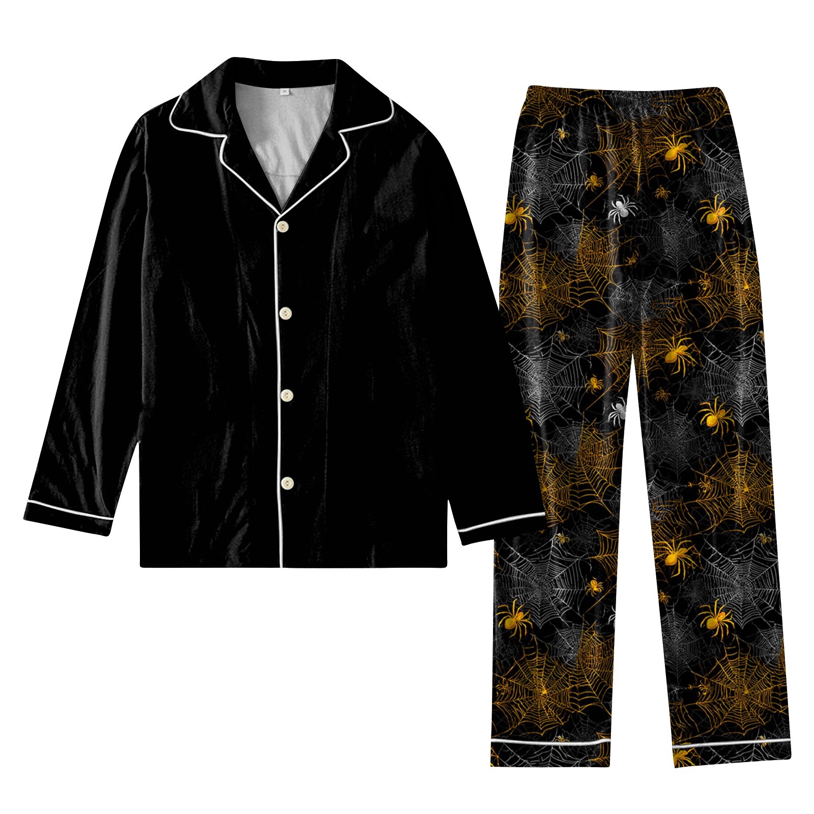 Halloween Pajamas for Women Set Halloween Pumpkin Print Long Sleeve ...