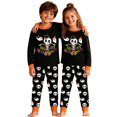 thumbnail image 1 of Halloween Pajamsa Sets Skeleton Print Home Wear Outfits Set 2pcs Long Sleeve Top Matching Pants Cozy Fall Winter Sleepwear, 1 of 8