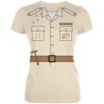 thumbnail image 1 of Halloween Paleontologist Dinosaur Hunter Costume Juniors Soft T Shirt Cream X-LG, 1 of 2