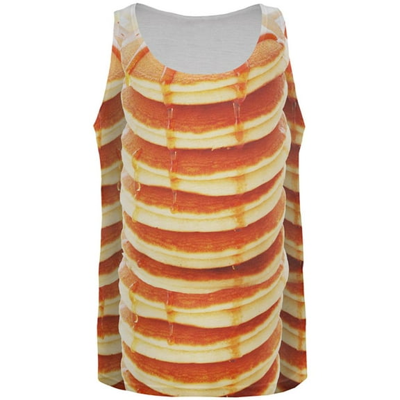 Halloween Pancakes and Syrup Breakfast Costume All Over Mens Tank Top Multi LG