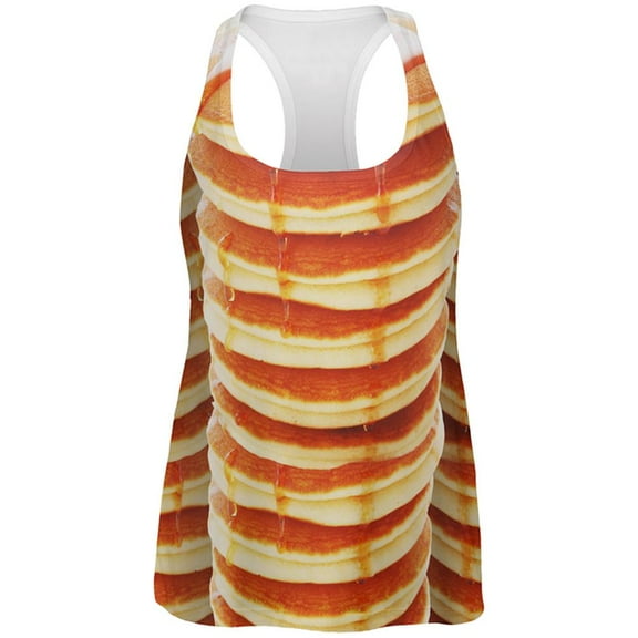 Halloween Pancakes and Syrup Breakfast Costume All Over Womens Work Out Tank Top Multi SM