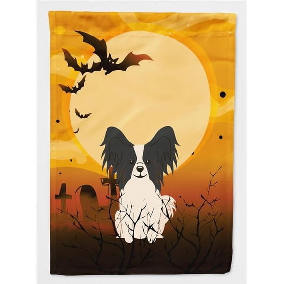 Halloween Papillon Black & White Flag Garden Size