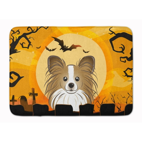 Halloween Papillon Machine Washable Memory Foam Mat