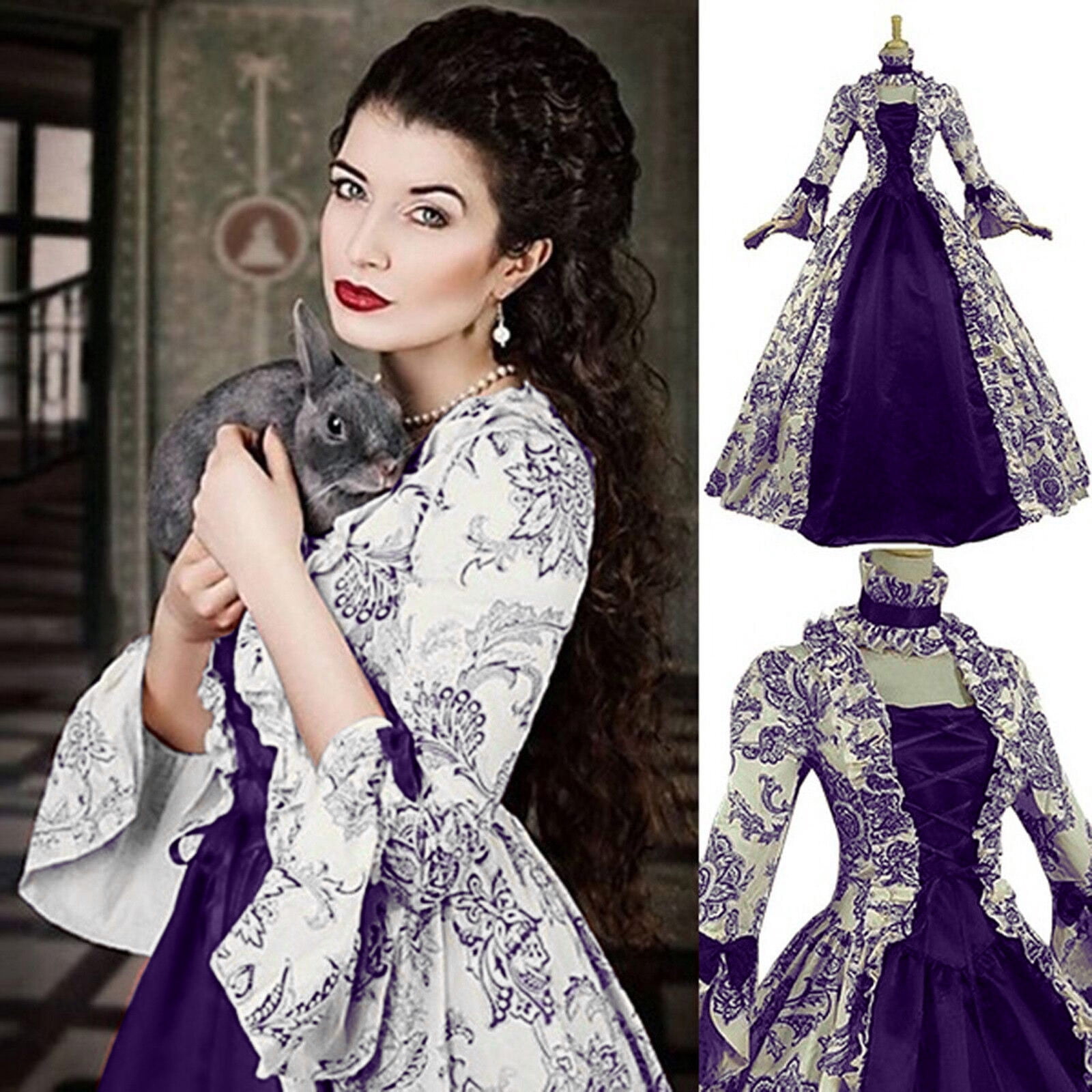 Womens Gothic Bride Adult Costume Female Uk Size 10 14 Halloween main image 1