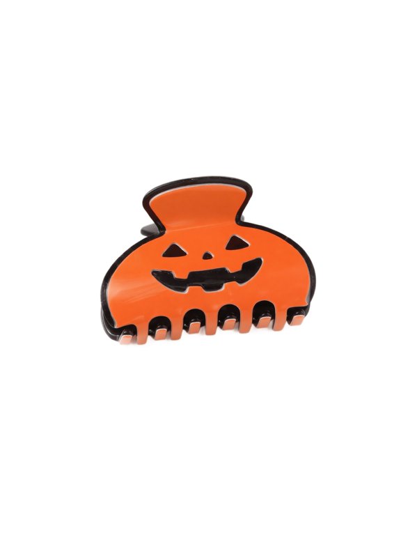 Halloween Party Accessory, Jack O Lantern Pumpkin Claw Clip, Hollow Out Design Spooky Halloween Decoration, Cute Claw Clip for Women's Halloween Daily Styling, Lightweight Smooth