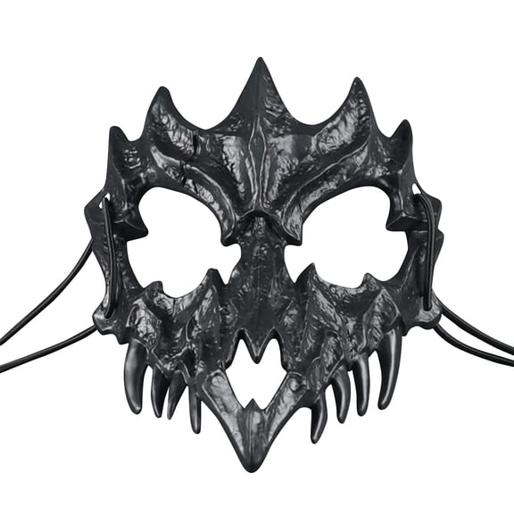 Halloween Party Accessory, Scary Halloween Mask, Skeleton Halloween Decor Piece, Gothic Halloween Decor Prop, 3 Styles Black Yasha Tengu Skull Bone Full Face Cover, Adjustable
