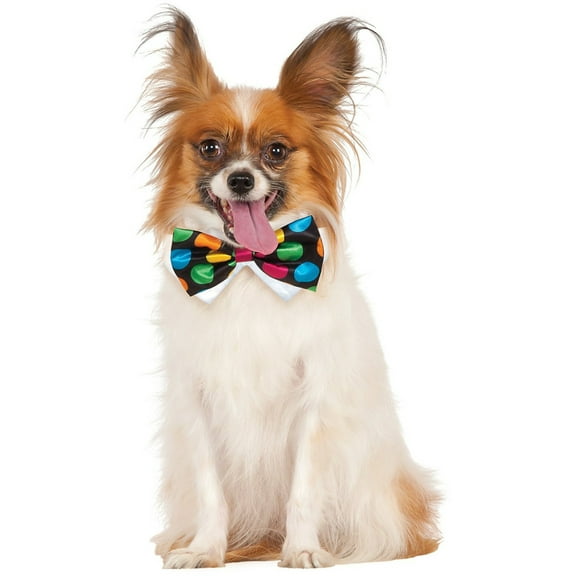 Formal Circus Clown Polka Dot Bow Tie Pet Collar Dog Costume Accessory X-Large