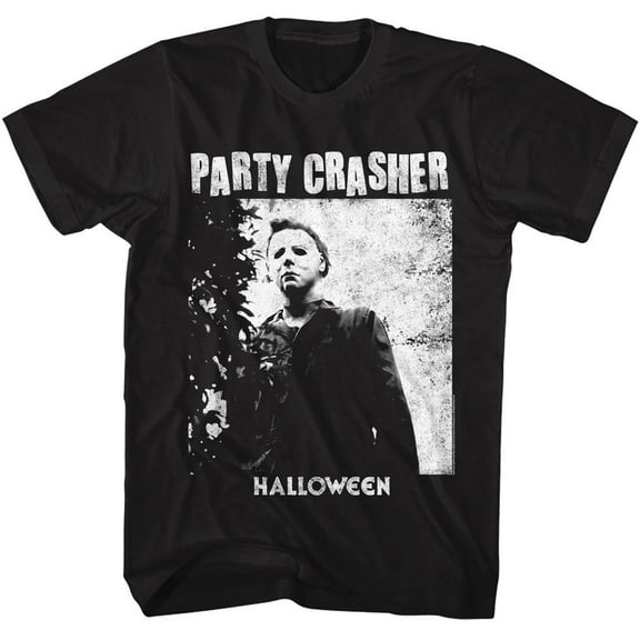 Halloween Party Crasher Black Adult T-Shirt S