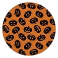 thumbnail image 1 of Halloween Party Decoration Elastic Round Tablecloth - Pumpkin and Bat Design for 44 Inch Table, Washable for Kitchen Use, 1 of 6