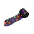 thumbnail image 1 of Halloween Party Decoration Ribbon Wired Edge Grosgrain Ribbon with Bat Spider Web Pumpkin Skull Prints for Wreath Making Bow Craft Gift Wrapping Scary Holiday DIY Projects, 1 of 7
