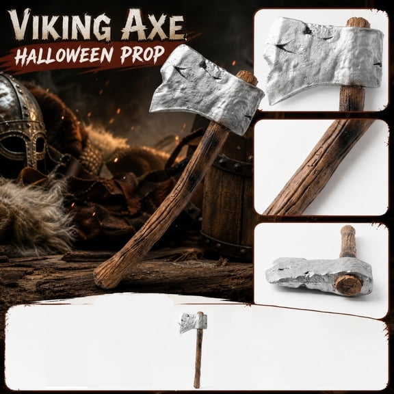 Halloween Party Decorations 19 Inch Viking Model Prop, Fake Battle Model for Halloween Party, Carnival and Events for Adults, 1 Pack