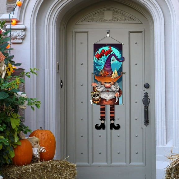 Halloween Party Decorations Long Legged Hanging Flag, 1Pcs Background Cloth And Door Hanger Halloween Sign Hanging Decor Halloween Decoration Hanging Banner Flag, 15.7" x 43"