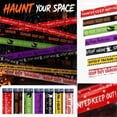 thumbnail image 1 of Halloween Party Decorations, Spooky Halloween Decorations, Halloween Party Supplies, Halloween Wall Decor, 9 Meter Long Yellow Haunted Warning Barrier Tape, 5 X 2.5 Inch Size, 1 of 7