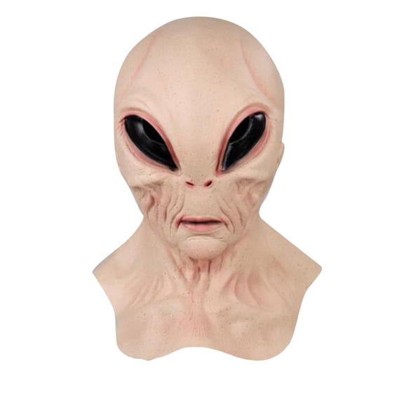 Halloween Party Essential, Creepy Halloween Decorations, Alien Party Decorations, Space Themed Party Decorations, Skin Tone Soft Latex Extra-Terrestrial Horror Head Mask for