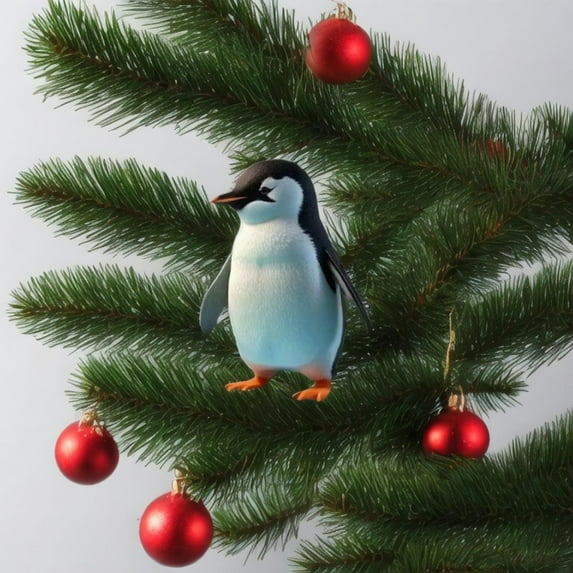 Halloween Party Favors Cute Penguin Acrylic Pendant For Halloween Hanging on the Christmas Tree, Interior Decoration, Decorative Pendants, Gifts
