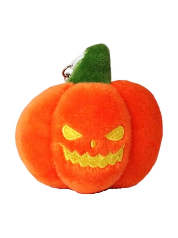 Halloween Party Favors Funny Pumpkin Plush Pendant Key Ring Cute Spooky Halloween Decorations Backpack Ornament for Festive Fall Decorations Party Supplies Style C