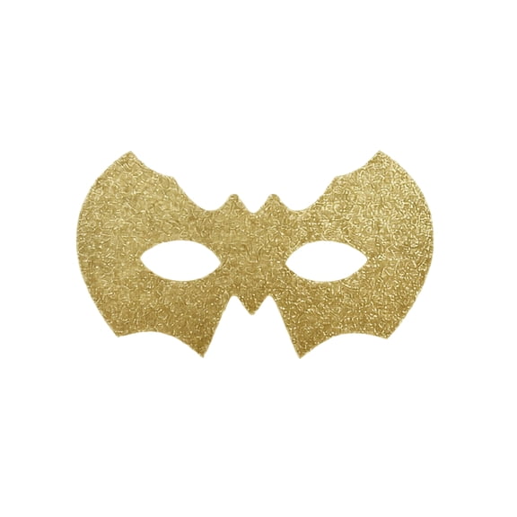 Halloween Party Favors, Sparkling Gold Bat Masquerade Mask, Half Face Masquerade Mask for Women, Non-Woven Glittered Bat Mask for Halloween Party, 9X5 Inch Smooth Edge Design for