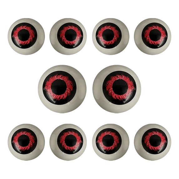 Halloween Party Favors Spooky Halloween Decorations Red Pupil Hollow Eyeballs Bowl Shape Horror Eye Toys Haunted House Layout Ornament 10 Pack