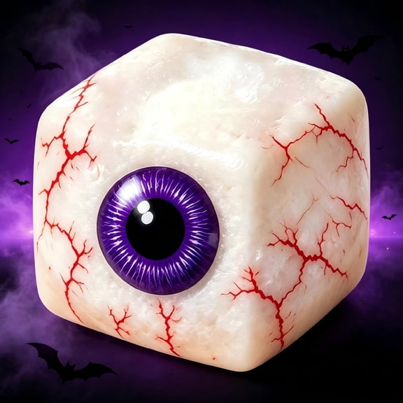 Halloween Party Favors, Squeeze Stress Cube, Stress Ball Squeeze, Halloween Party Decorations, Soft White Textured Eyeball Squeeze Toys for All Age Users
