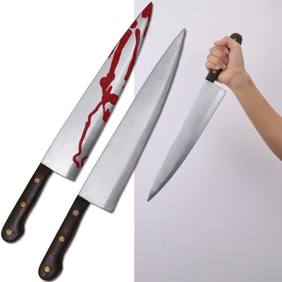 Halloween Party Prop Collection, Halloween Prop Model, Fake Kitchen Model, Plastic Model Prop, 18X3 Inch Non-Sharp Safe Fixed Blade Accessory for Themed Events