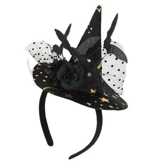 Halloween Party Props Wizard Cap Headband Witch Hat Hairhoop Hairband for Child Adult Festival Party Headdress