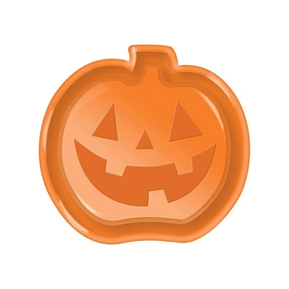 Halloween Party Serving Plates Set - Cute Pumpkin, Bat & Ghost Shaped Trays for Snacks, Candy & Desserts, Reusable Party Tableware