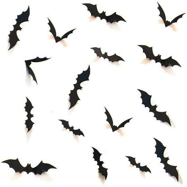 Halloween Party Supplies PVC 3D Decorative Scary Bats Wall Decal Wall