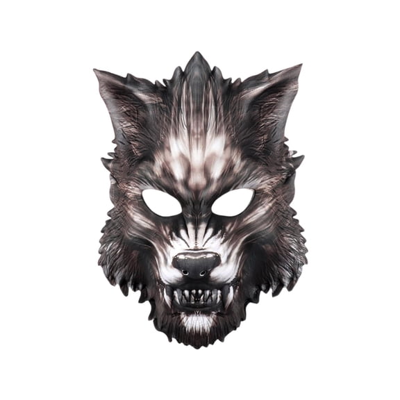 Halloween Party Supplies, Scary Halloween Mask, Masquerade Mask for Student, Mask for Masquerade Party, Eva Half-Face Wolf Animal Mask 11X9 in for Student Halloween Dress Up