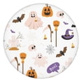 thumbnail image 1 of Halloween Party Time Pumpkin Print Round Table Cover with Elastic Hem - Designed for 44 Inch Dining Kitchen Table, 1 of 6