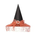 thumbnail image 1 of Halloween Party Witch Hat Lace Face Cover Wizard Witch Hat Polyester Taffeta Hat Costume, 1 of 5