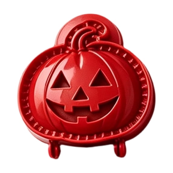 Halloween Pastry Press Molds, 3D Plunger Stamps Spooky Theme Cookie Cutter Stamp Set for Baking Holiday Treats