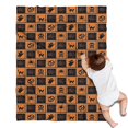 thumbnail image 1 of Halloween Patchwork Icons Pattern Blanket,Comfortable Soft Flannel Throw Blanket,All Season,Warm Lightweight Blankets for Sofa Bed Couch Living Room Chair,30"x40", 1 of 4