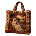 thumbnail image 1 of Fall Patchwork Quilted Tote Bag Polyester Large Capacity Party Home Storage Handbag, 1 of 6
