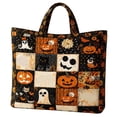 thumbnail image 1 of Fall Patchwork Quilted Tote Bag Polyester Large Capacity Party Home Storage Handbag, 1 of 6