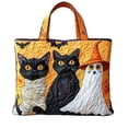 thumbnail image 1 of Halloween Patchwork Quilted Tote Bag Polyester Large Capacity Party Home Storage Handbag, 1 of 4
