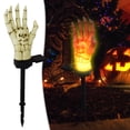 thumbnail image 1 of Halloween Pathway Lights, Skull Hand Solar Halloween LED Lights, Indoor and Outdoor Party Home Garden Porch Decoration(Orange), 1 of 5