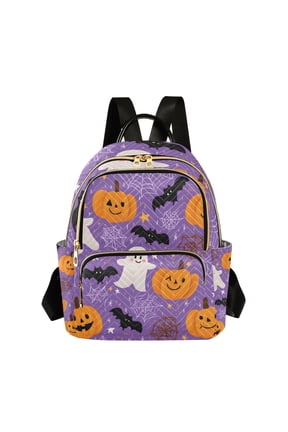 Halloween Pattern Ghost Fashion Backpack Quilted Lightweight Women Travel Daypack 14L