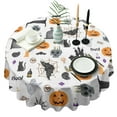 thumbnail image 1 of Halloween Pattern Round Tablecloth 60"x60",Wrinkle Wipeable Table Cloth for Kitchen Dining Room Picnic Patio Party, 1 of 6