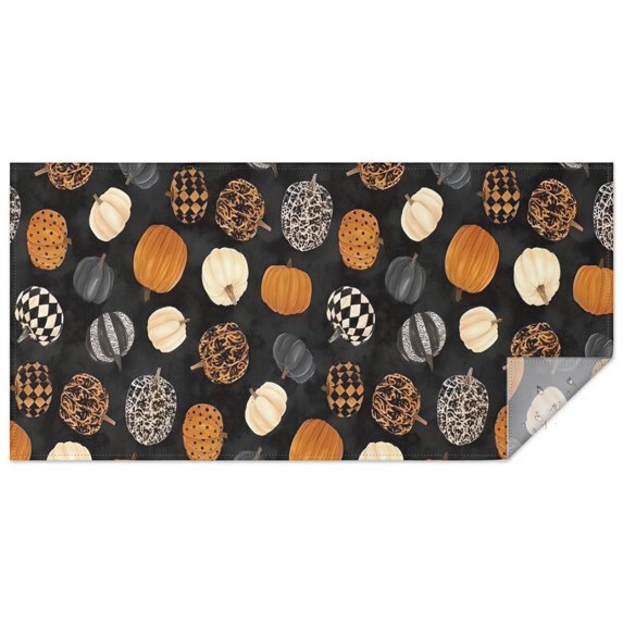 Halloween Patterned Pumpkins Rectangle Tablecloth 60"x120",Waterproof Polyester Rectangle Table Cloth, Wipeable Spillproof Polyester Tablecloth for Dining, Camping, Indoor and Outdoor