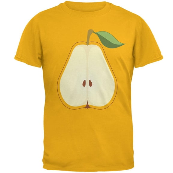 Halloween Pear Slice Costume Mens T Shirt Gold LG