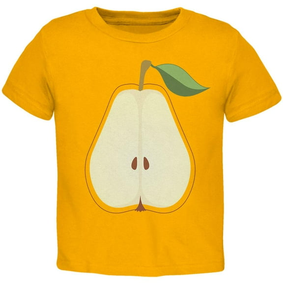 Halloween Pear Slice Costume Toddler T Shirt Gold 2T