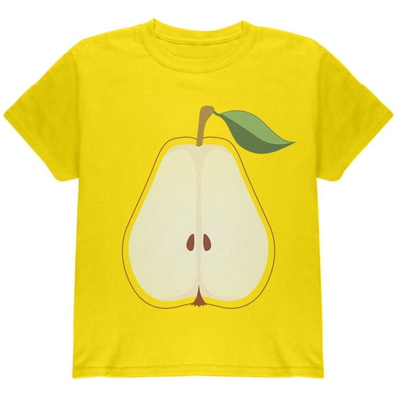 Halloween Pear Slice Costume Youth T Shirt Yellow YSM