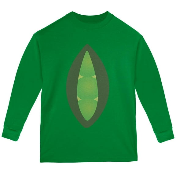 Halloween Peas In A Pod Costume Youth Long Sleeve T Shirt Green YMD